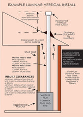 Luminar 4000 - Flue Installation -   Sydney Gas Log Fires